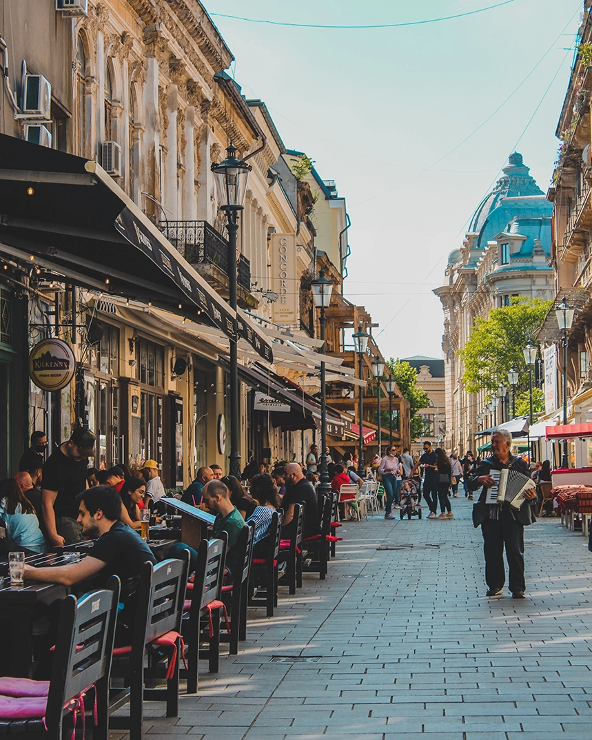 Bucharest city break with Old Town streets, culture and historic architecture