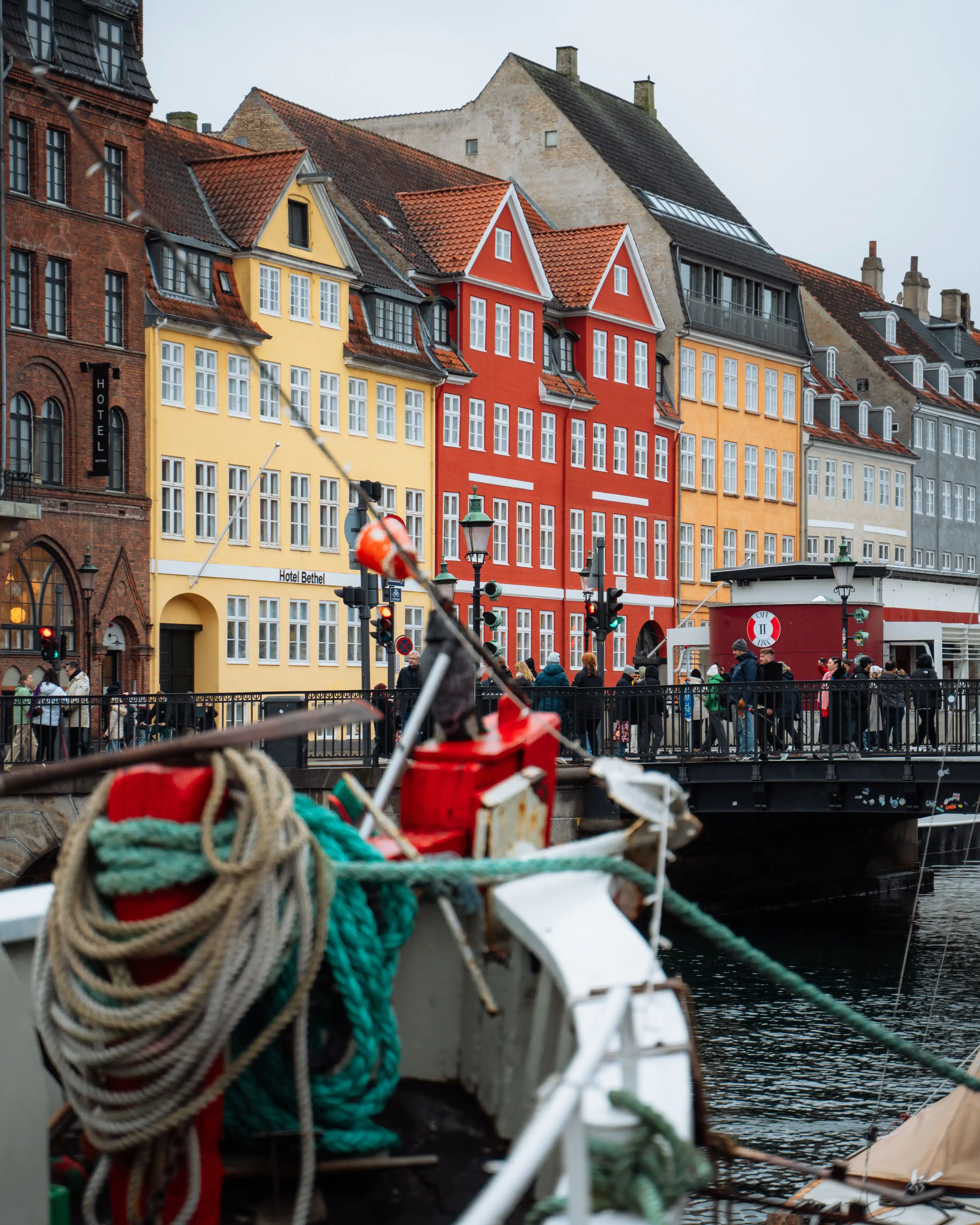 Copenhagen city break with colourful waterfront buildings and Scandinavian city atmosphere