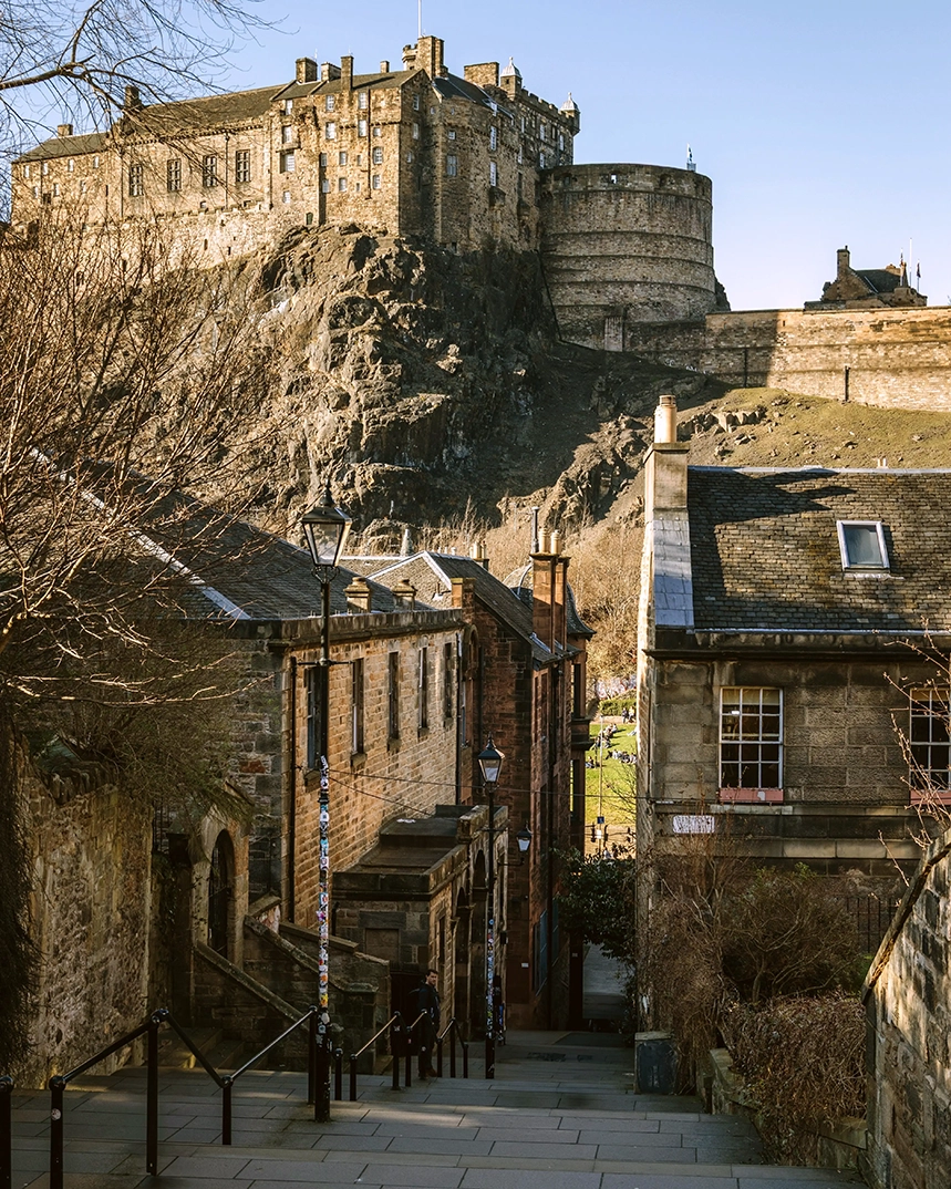 Edinburgh city break with castle views, historic streets and city skyline
