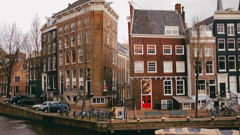 Quiet Amsterdam canals, courtyards and neighbourhood streets away from the busiest areas