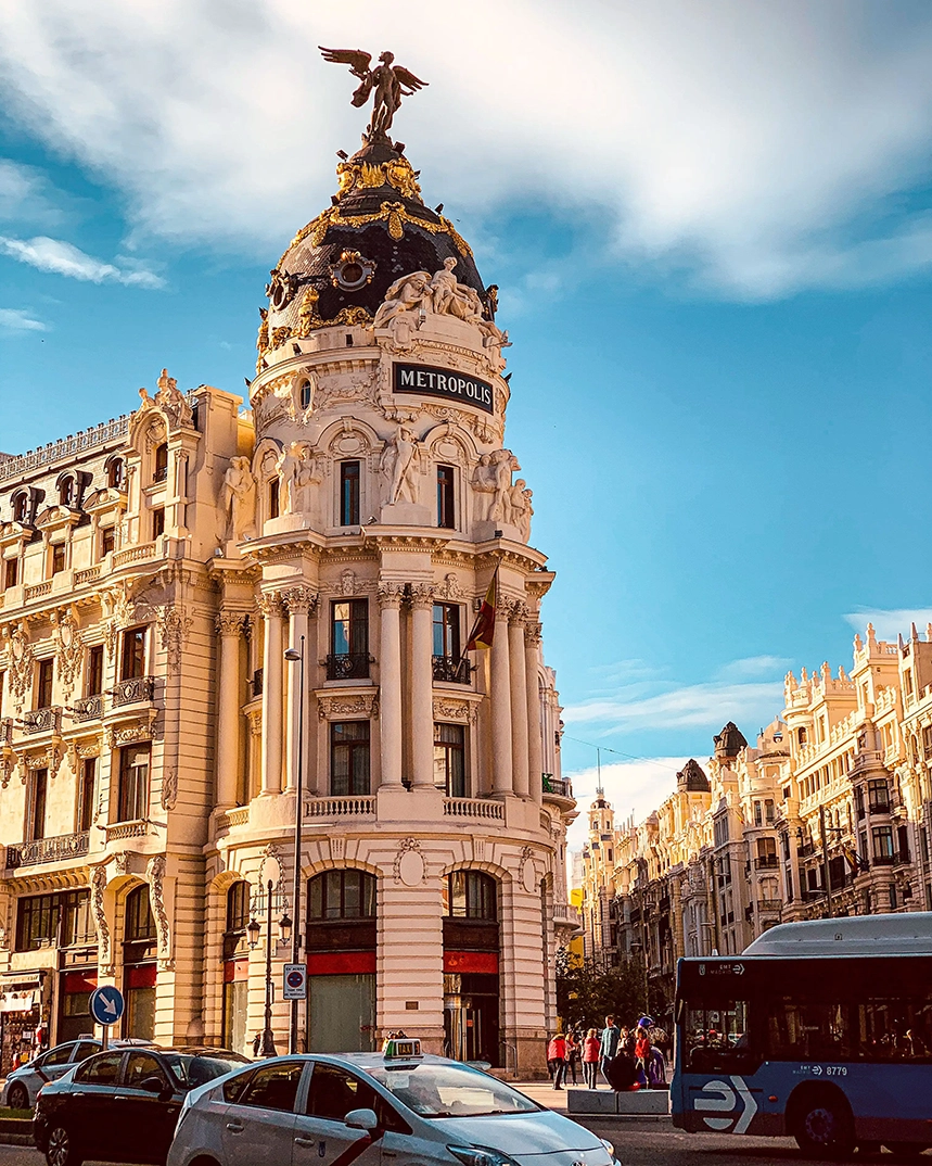 Madrid city break with historic streets, plazas and city views