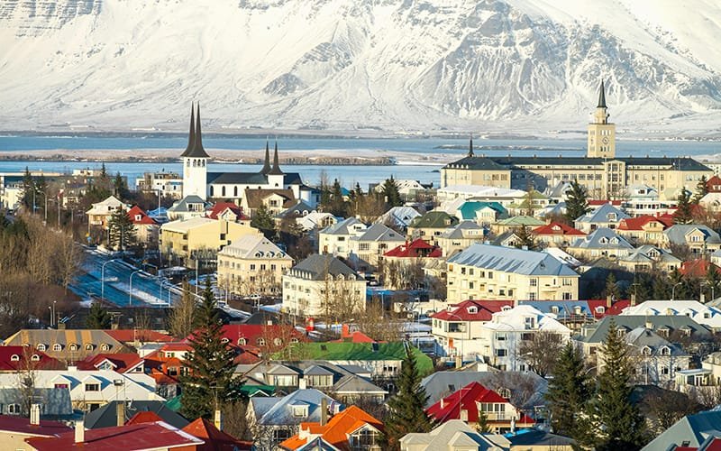 Aerial View of Reykjavik