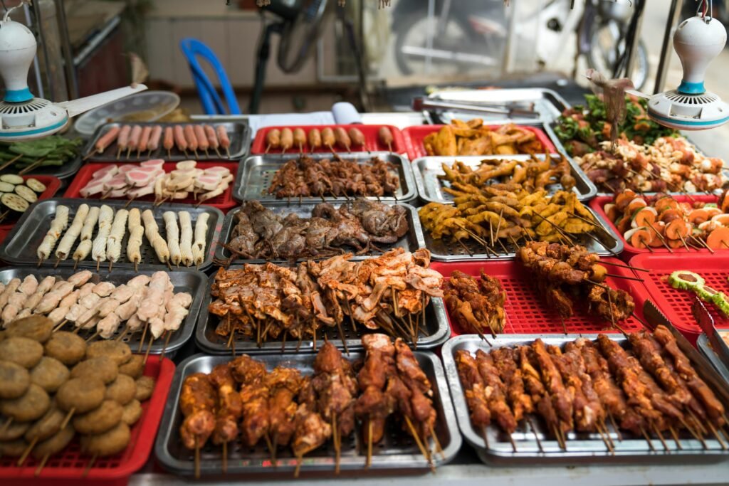 a table full of food