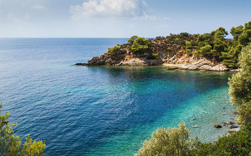 cheap holidays in Greece - a quiet cove- Halkidiki