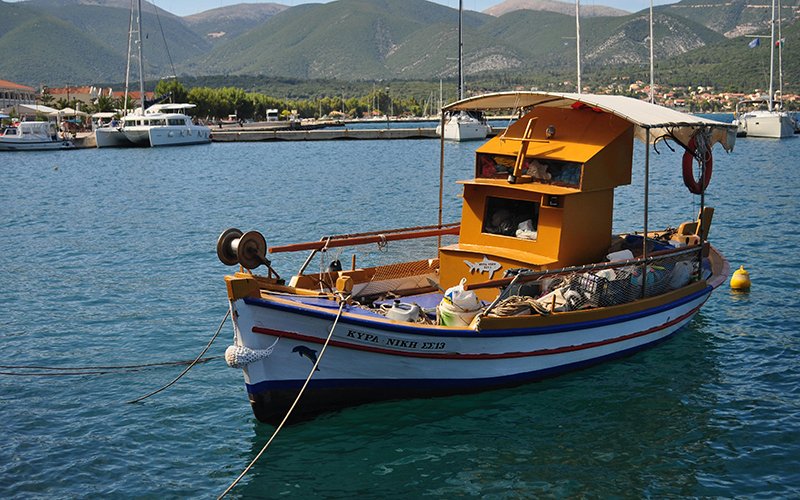fishing boat in Kefalonia